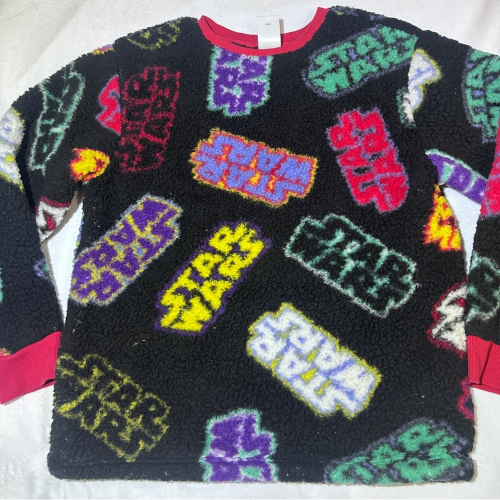 Disney Parks Star Wars Fuzzy Sherpa Oversized Pullover Plush Size Medium